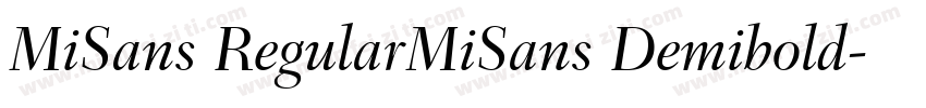 MiSans RegularMiSans Demibold字体转换